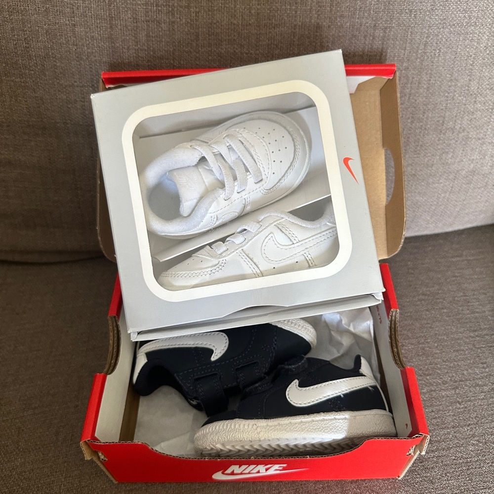 BRAND NEW IN BOX 2 pairs Nike baby shoes 3c